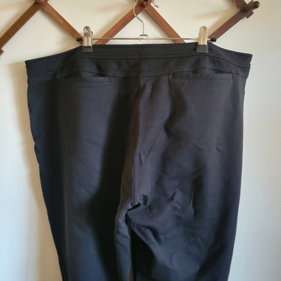 Eileen Fisher Cropped Black Trouser Straight Leg Stretch Extra Large XL - Picture 4 of 8